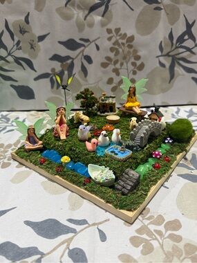 Custom made complete diy fairy garden kit- 2 scenes, glow-in-dark